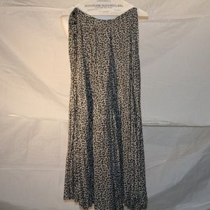 Black & white cotton print skirt, Med